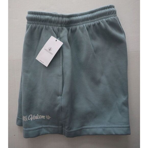 Volcom B0902402 Women's Sz S Blue Just Chill Mid-Rise Fleece Shorts - Picture 9 of 10